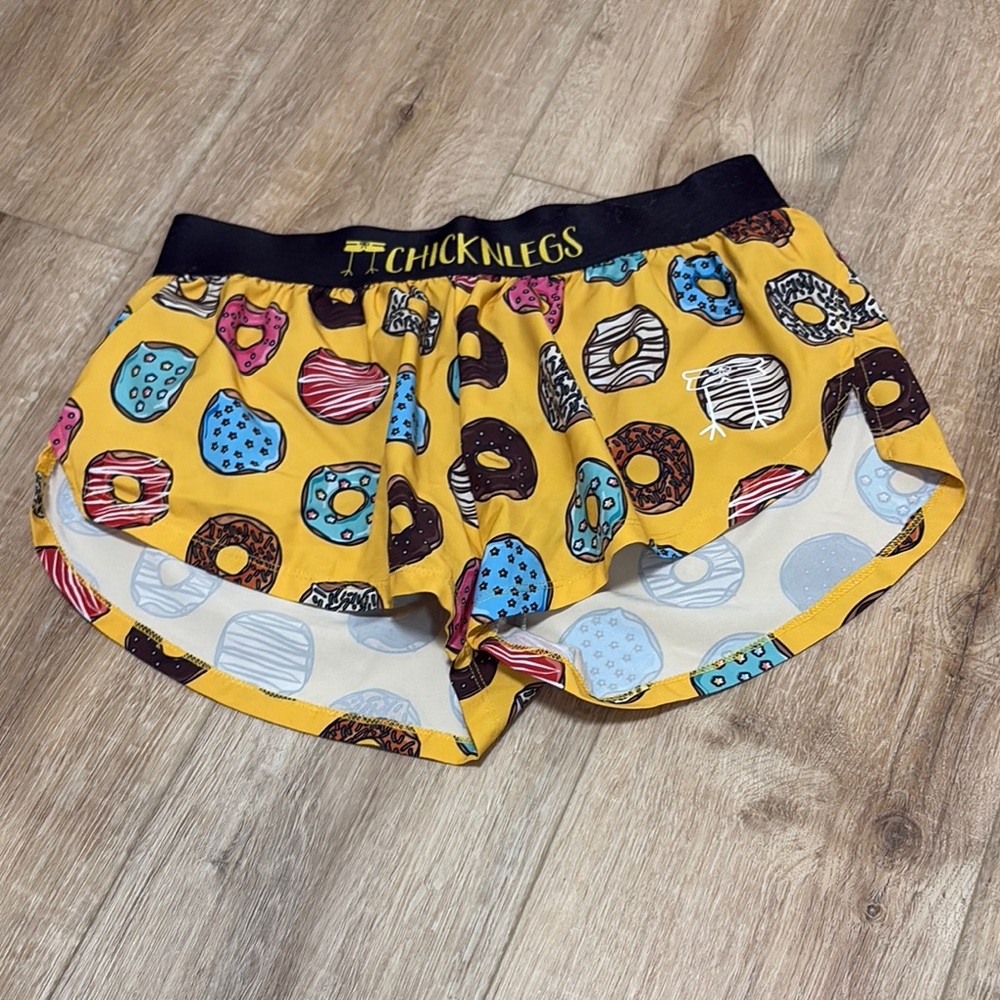 Chicknlegs yellow doughnut shorts
